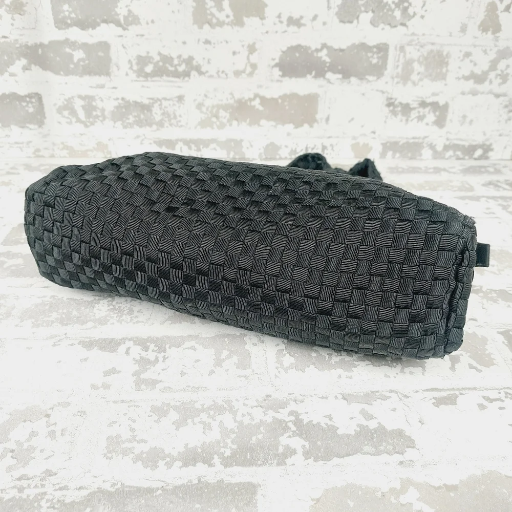 The SAK Baguette Purse Bag Black Crochet Woven Handbag Shoulder Bag 1014 - Picture 8 of 15